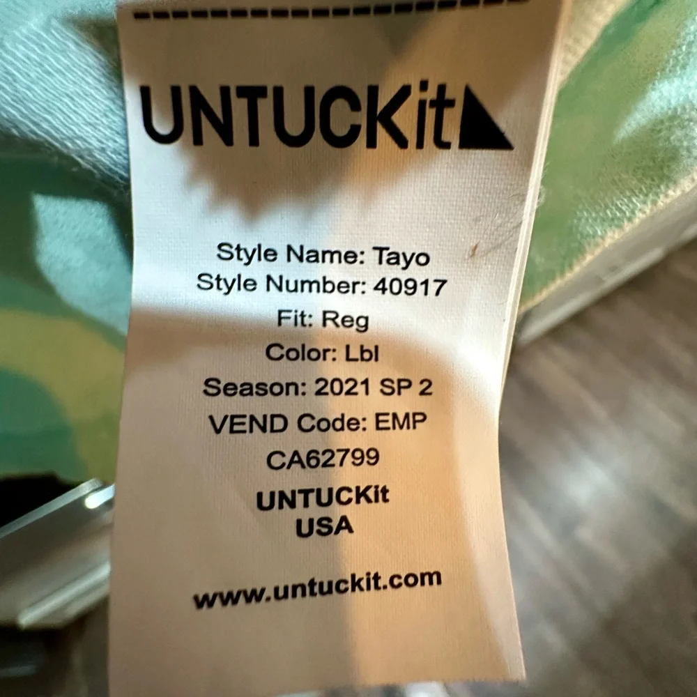 UNTUCKit Large Mint Polo Shirt 100% Cotton Soft Comfort - Picture 4 of 6